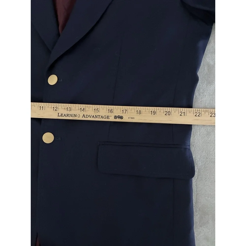 Gucci Uniform Blazer Men's 44 Navy Wool Mohair Gold Buttons